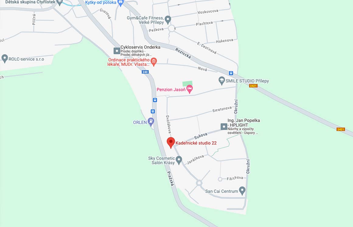 Kadeřnické Studio 22 na Google Maps